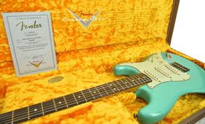 Fender Custom Shop 63 Stratocaster Journeyman Relic Seafoam Green R104068 - The Music Gallery