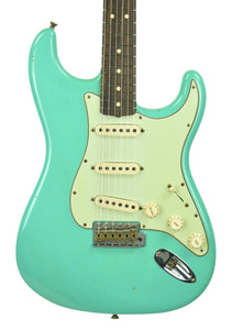 Fender Custom Shop 63 Stratocaster Journeyman Relic Seafoam Green R104068 - The Music Gallery