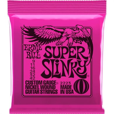 Ernie Ball Super Slinky .009-.042 2223  Nickel Wound Electric Strings - The Music Gallery