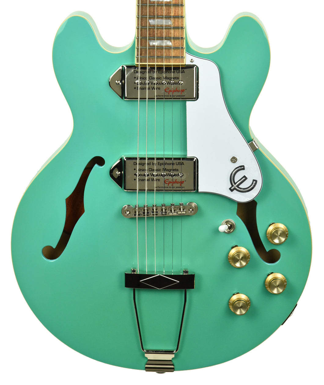 Epiphone Casino Coupe Electric Guitar in Turquoise 20031520528 - The Music Gallery