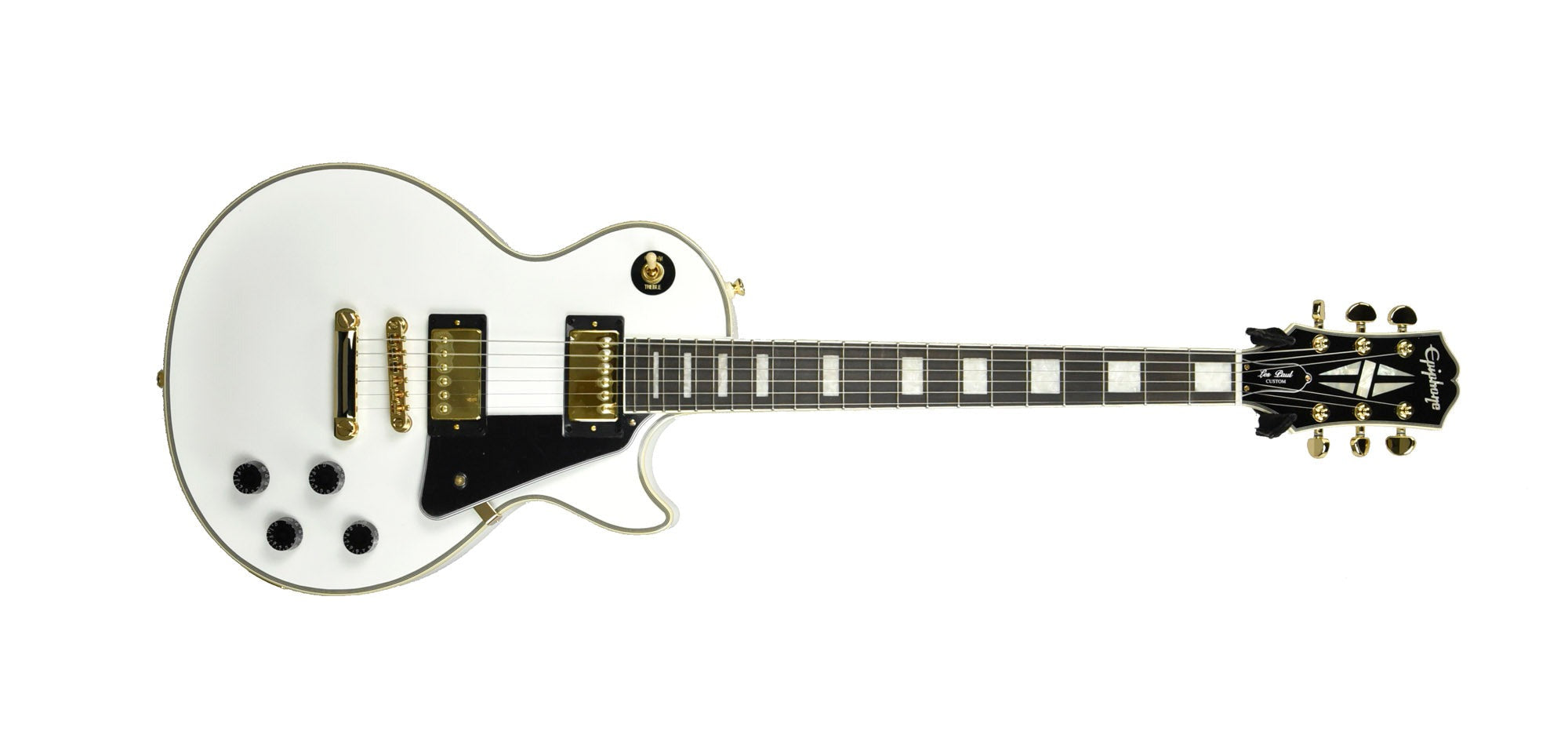 Epiphone Les Paul Custom Electric Guitar in Alpine White 