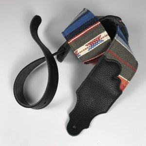 Franklin 3" Saddle Blanket Guitar Strap with Leather End Tab - The Music Gallery