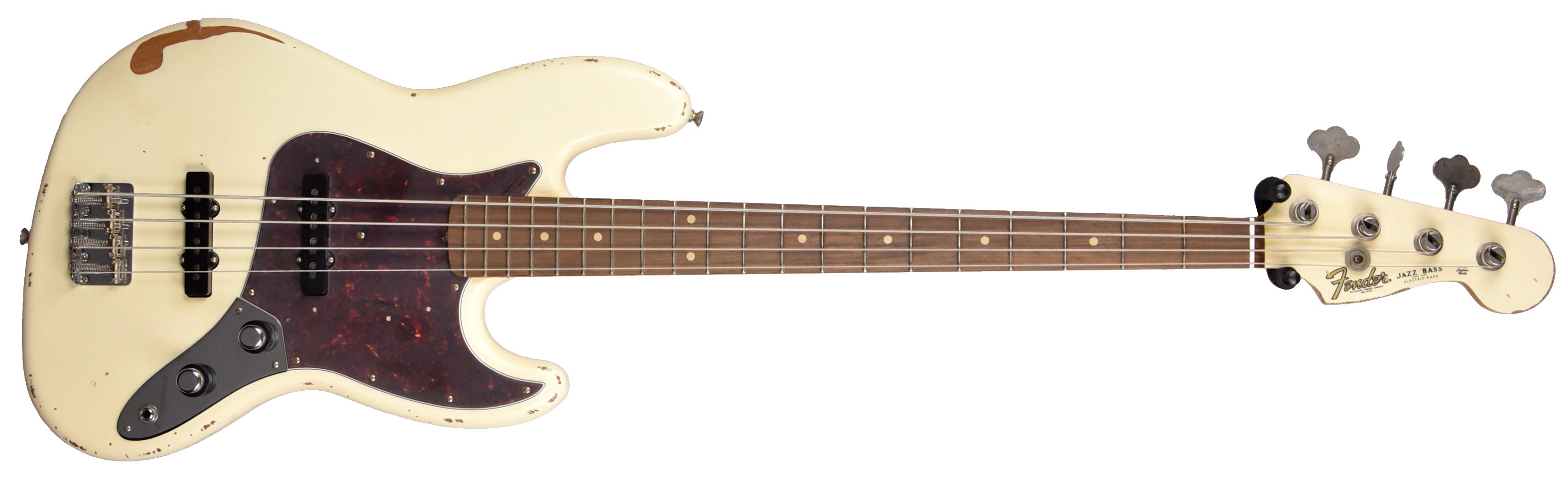 Fender 60th Anniversary Road Worn Jazz Bass in Olympic White MXJ01437