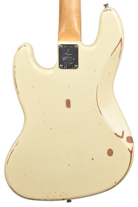 Fender 60th Anniversary Road Worn Jazz Bass in Olympic White MXJ01437 - The Music Gallery