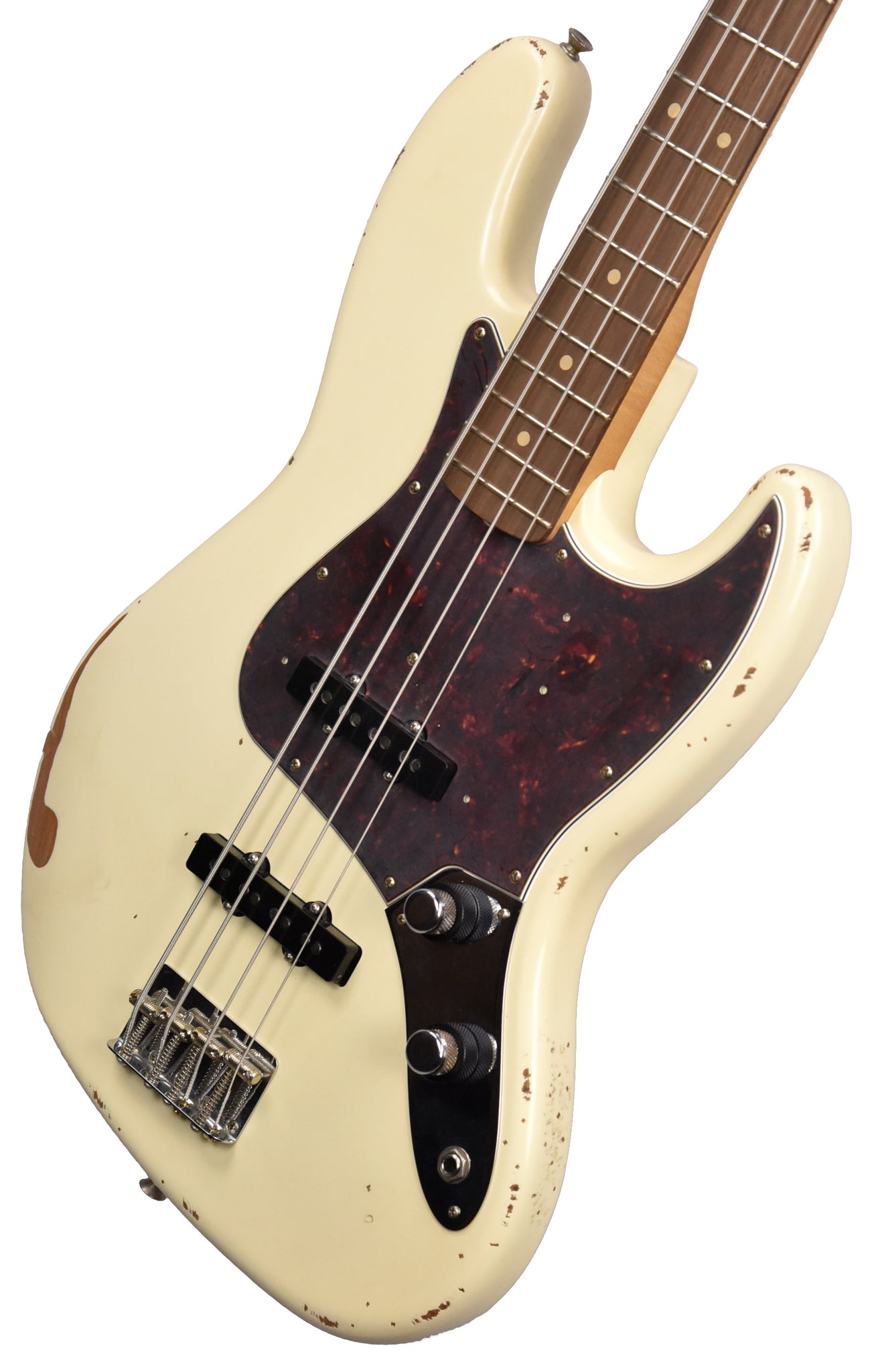 Fender 60th Anniversary Road Worn Jazz Bass in Olympic White MXJ01437