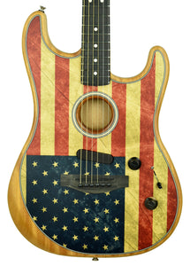 Fender Limited Edition American Acoustasonic Stratocaster American Flag US203042A - The Music Gallery
