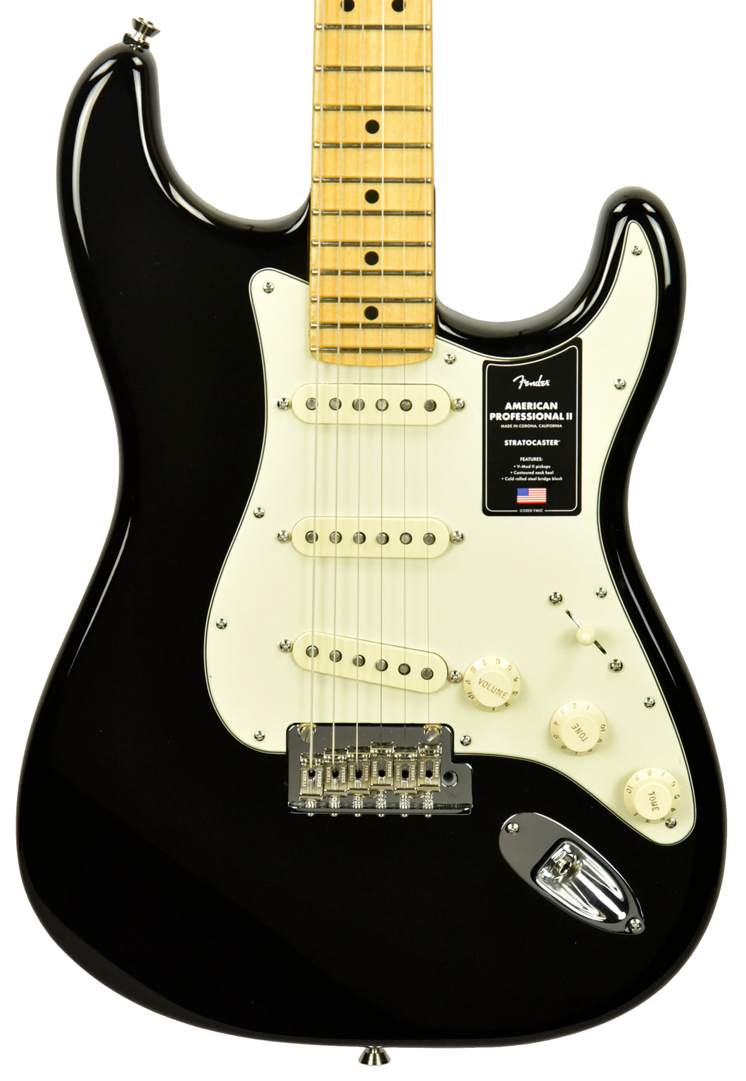 Fender American Professional II Stratocaster in Black US210091922 - The Music Gallery