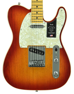 Fender American Ultra Telecaster in Plasma Red Burst US20023661 - The Music Gallery