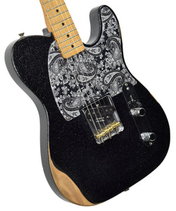 Fender Brad Paisley Esquire in Road Worn Black Sparkle MX20163123 - The Music Gallery