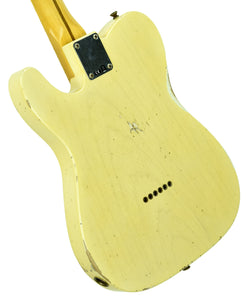 Fender Custom Shop 50s Telecaster Relic One Piece Ash Faded Nocaster Blonde R104393 - The Music Gallery