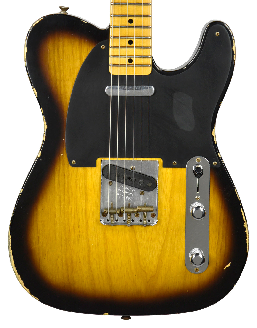 Fender Custom Shop 50s Telecaster Relic w/ 1 Piece Ash in Two Color Sunburst R116802 - The Music Gallery