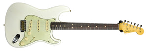 Fender Custom Shop 63 Stratocaster Journeyman Relic in Aged Olympic White R107988 - The Music Gallery
