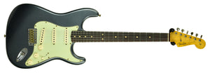Fender Custom Shop 63 Stratocaster Journeyman Relic in Charcoal Frost Metallic R107957 - The Music Gallery