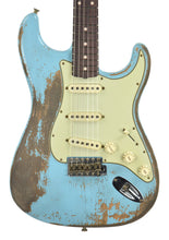 Fender Custom Shop Masterbuilt 63 Stratocaster Relic by Greg Fessler in Daphne Blue R105417 - The Music Gallery