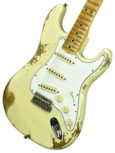 Fender Custom Shop 1969 Stratocaster Heavy Relic in Vintage White w/Matching Headstock R103179 - The Music Gallery
