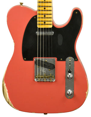 Fender Custom Shop 50s Telecaster Relic 1 Piece Ash in Fiesta Red R108783 - The Music Gallery