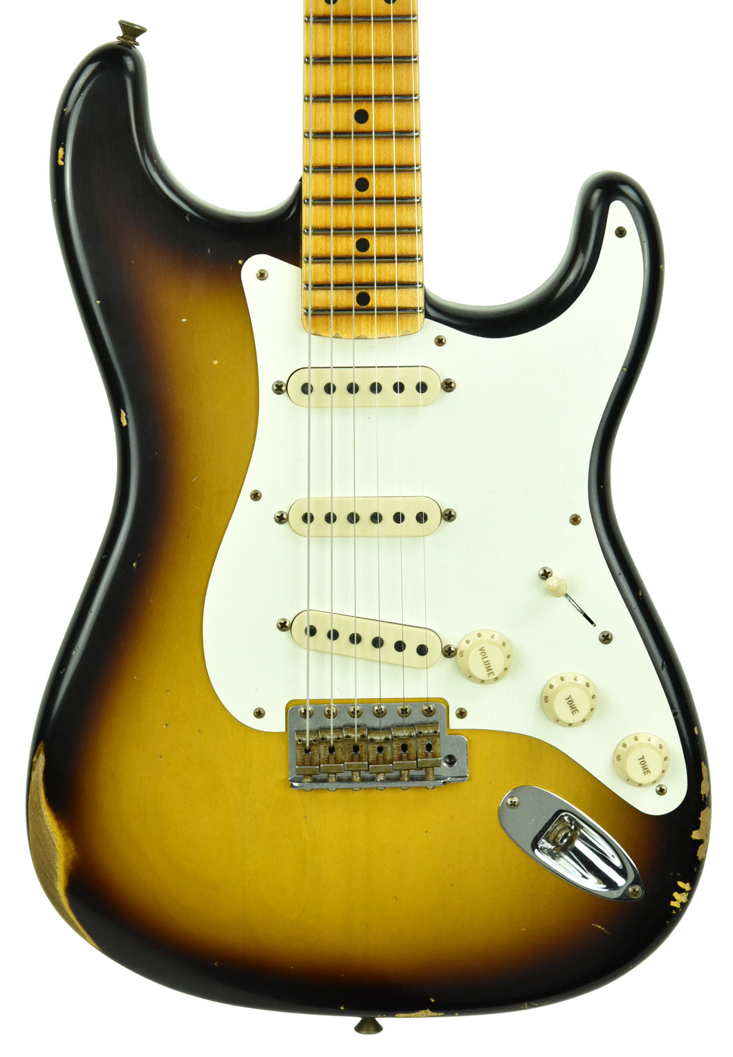 Fender Custom Shop 1957 Stratocaster Relic in Two Tone Sunburst R103323 - The Music Gallery