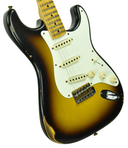 Fender Custom Shop 57 Stratocaster Relic in Two Tone Sunburst R102179 - The Music Gallery