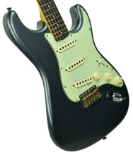 Fender Custom Shop 63 Stratocaster Journeyman Relic in Charcoal Frost Metallic R105289 - The Music Gallery