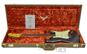 Fender Custom Shop 63 Stratocaster Journeyman Relic in Charcoal Frost Metallic R105205 - The Music Gallery