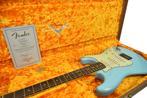Fender Custom Shop 63 Stratocaster Journeyman Relic in Daphne Blue R107926 - The Music Gallery