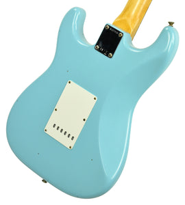 Fender Custom Shop 63 Stratocaster Journeyman Relic in Daphne Blue R107926 - The Music Gallery