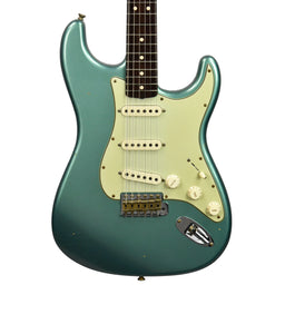 Fender Custom Shop 63 Stratocaster Journeyman Relic in Faded Sherwood Green R127699 - The Music Gallery