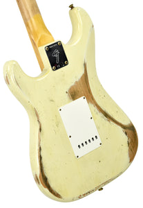 Fender Custom Shop '69 Stratocaster Heavy Relic Aged Vintage White R103056 - The Music Gallery