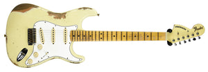 Fender Custom Shop '69 Stratocaster Heavy Relic Aged Vintage White R97656 - The Music Gallery