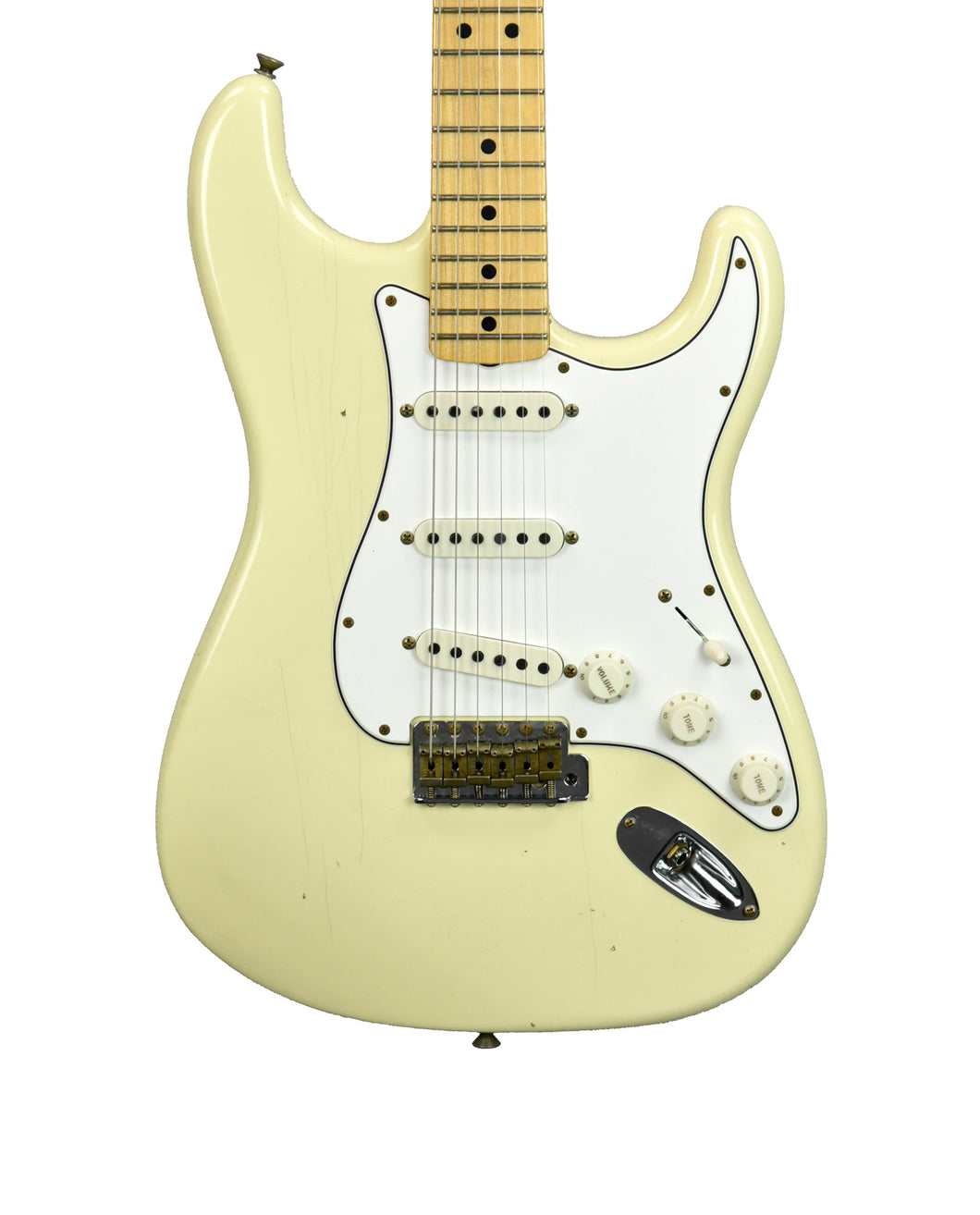Fender Custom Shop 69 Stratocaster Journeyman Relic in Vintage White CZ562903 - The Music Gallery