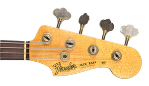 Fender Custom Shop Limited 64 Jazz Bass Journeyman Relic in Black CZ551374 - The Music Gallery