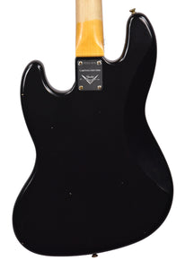 Fender Custom Shop Limited 64 Jazz Bass Journeyman Relic in Black CZ551374 - The Music Gallery
