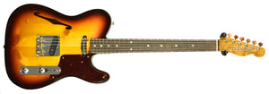 Fender Custom Shop Limited Edition Knotty Pine Telecaster Chocolate Three Tone Sunburst CZ553304 - The Music Gallery