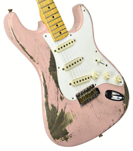 Fender Custom Shop Masterbuilt 56 Stratocaster Relic by Greg Fessler in Shell Pink CZ549264 - The Music Gallery