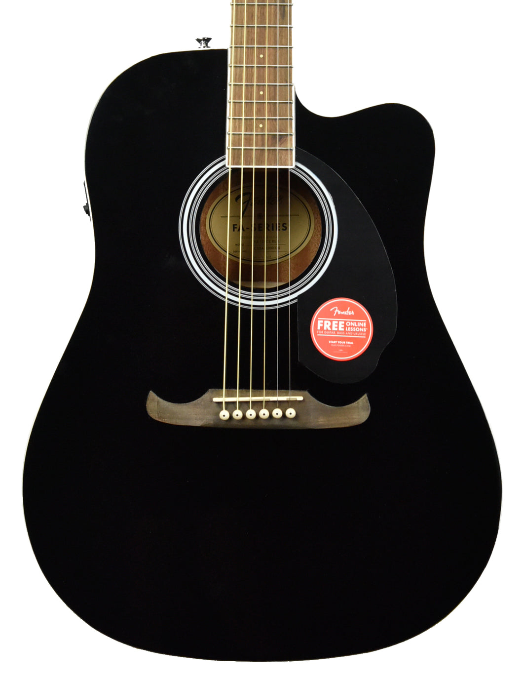 Fender FA-125CE Dreadnought Acoustic Electric Guitar in Black CSSA21000330 - The Music Gallery