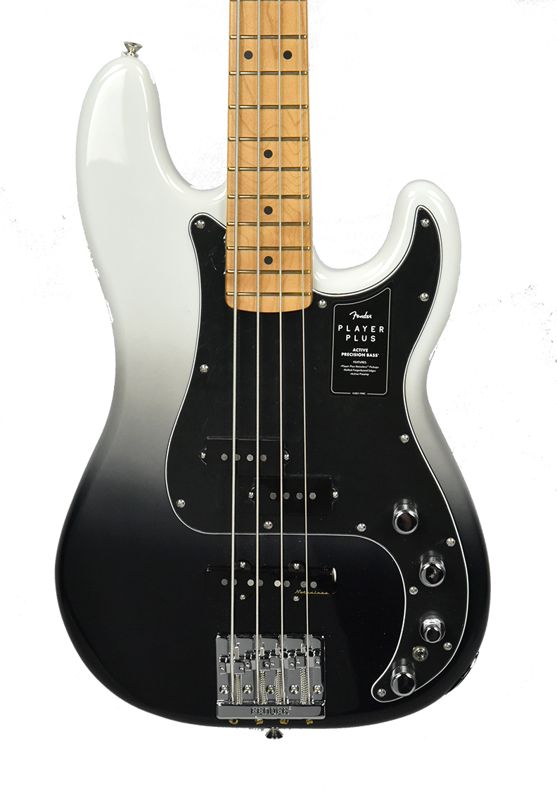 Fender Player Plus Active Precision Bass in Silver Smoke MX22138522 - The Music Gallery