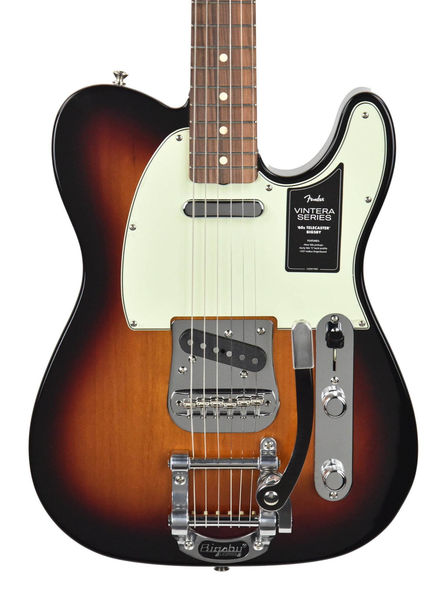 Fender Vintera '60s Telecaster Bigsby in 3 Color Sunburst MX20070828