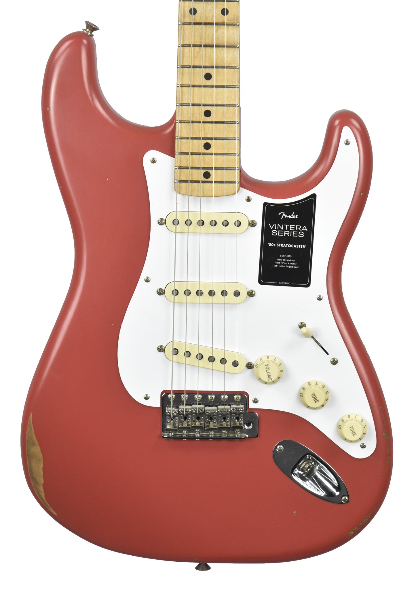 Fender Vintera Road Worn 50s Stratocaster in Fiesta Red MX21053423