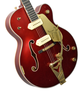 Gretsch Custom Shop Masterbuilt G6136-CS Red Falcon Relic by Stephen Stern in Candy Apple Red UC22042288 - The Music Gallery