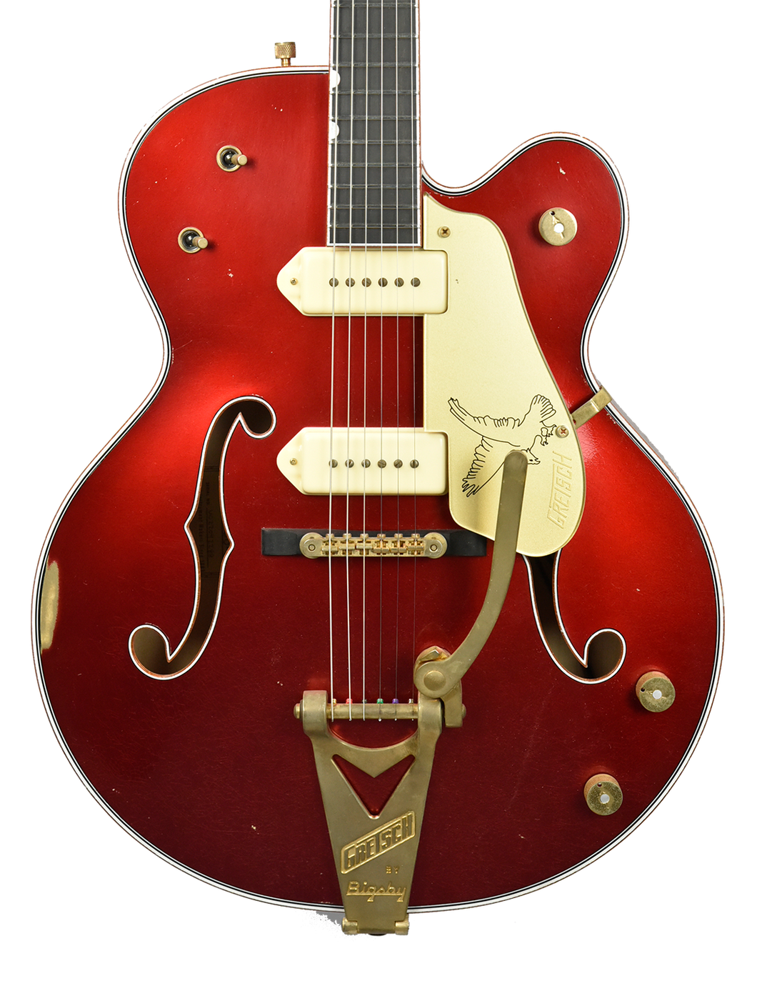 Gretsch Custom Shop Masterbuilt G6136-CS Red Falcon Relic by Stephen Stern in Candy Apple Red UC22042288 - The Music Gallery