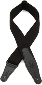 Levy's 2" Rayon Webbing Guitar Strap with Leather Ends - The Music Gallery