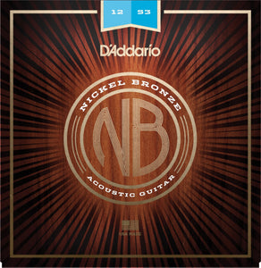 D'Addario NB1253 .012-.053 Nickel Bronze Light Acoustic Guitar Strings - The Music Gallery