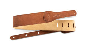 Taylor Gemstone 2.5" Sanded Leather Suede Guitar Strap - The Music Gallery