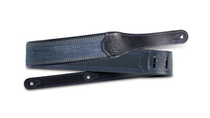 Taylor Blue Denim 2.5" Guitar Strap with Navy Edge - The Music Gallery