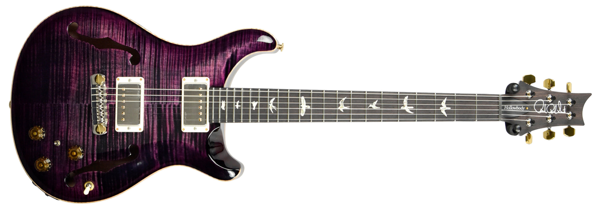 PRS Hollowbody II w/Piezo 10 Top in Faded Violet Burst