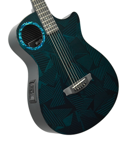 Rainsong BI-25Y Anniversary Edition Acoustic-Electric Guitar in Black Ice w/Blue Hawaii Tint 20726