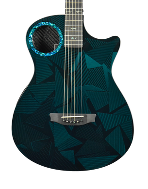 Rainsong BI-25Y Anniversary Edition Acoustic-Electric Guitar in Black Ice w/Blue Hawaii Tint 20726