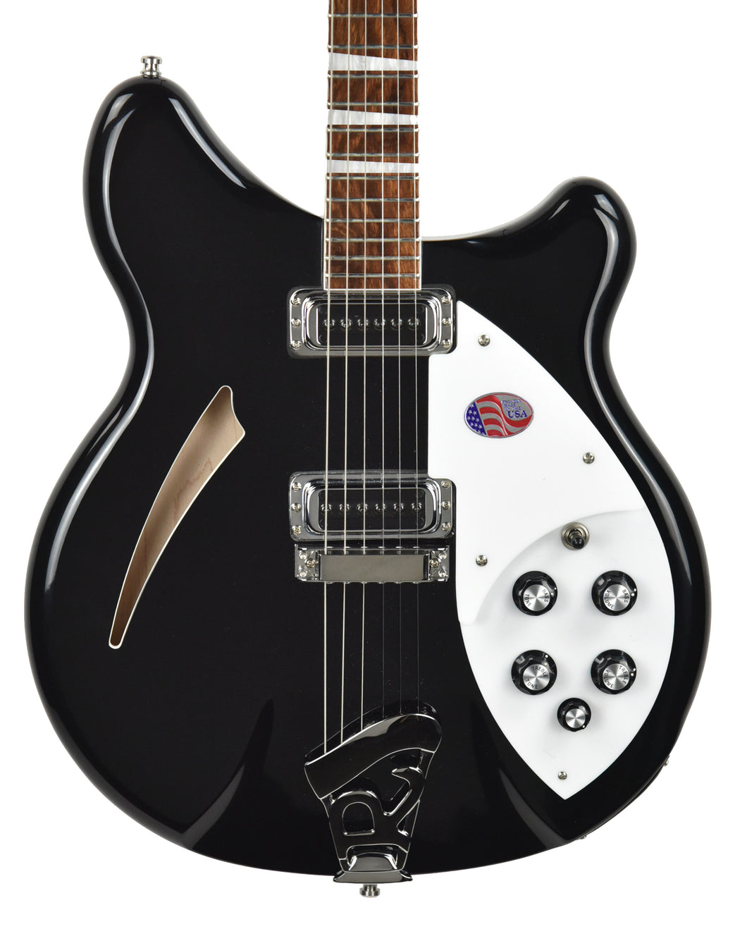 Rickenbacker 360 Deluxe Thinline Electric Guitar in Jetglo 2018736 - The Music Gallery