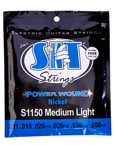 SIT Strings Medium Light Power Wound .011-.050 Nickel Electric Guitar Strings - The Music Gallery