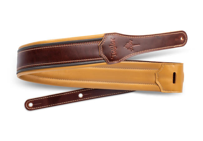 Taylor Ascension 3 Inch Leather Guitar Strap Cordovan 4117-30 - The Music Gallery